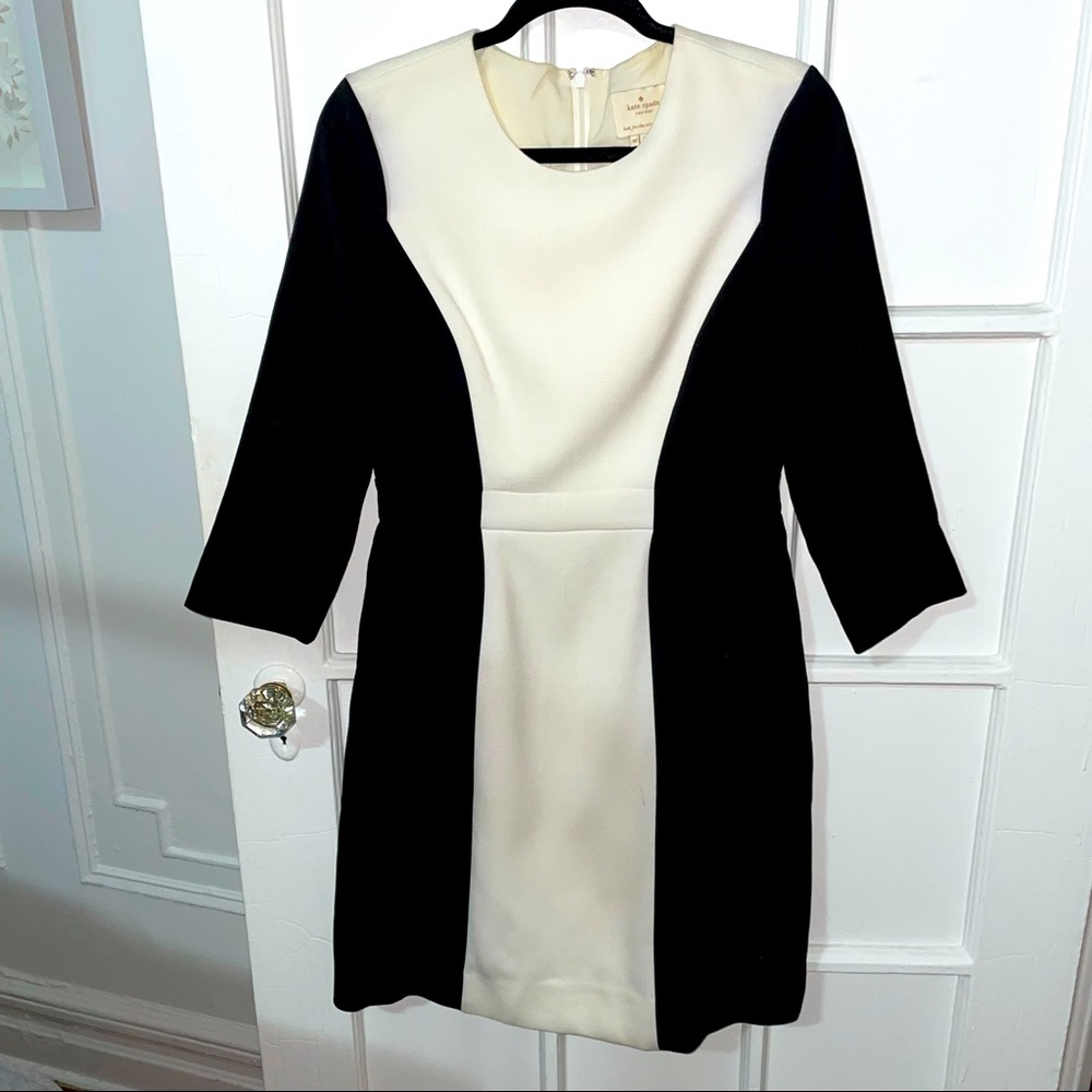 Kate Spade Black & White Contrast Dress